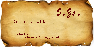 Simor Zsolt névjegykártya